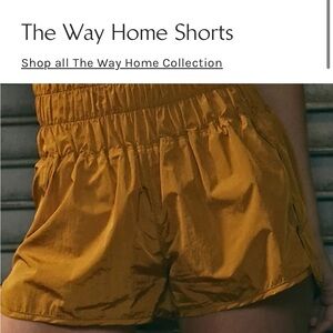 Free People Movement🪻 The Way Home Shorts 🧡🧡 In the color honey mallow